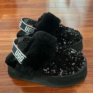 Ugg funkette black sequin platform
